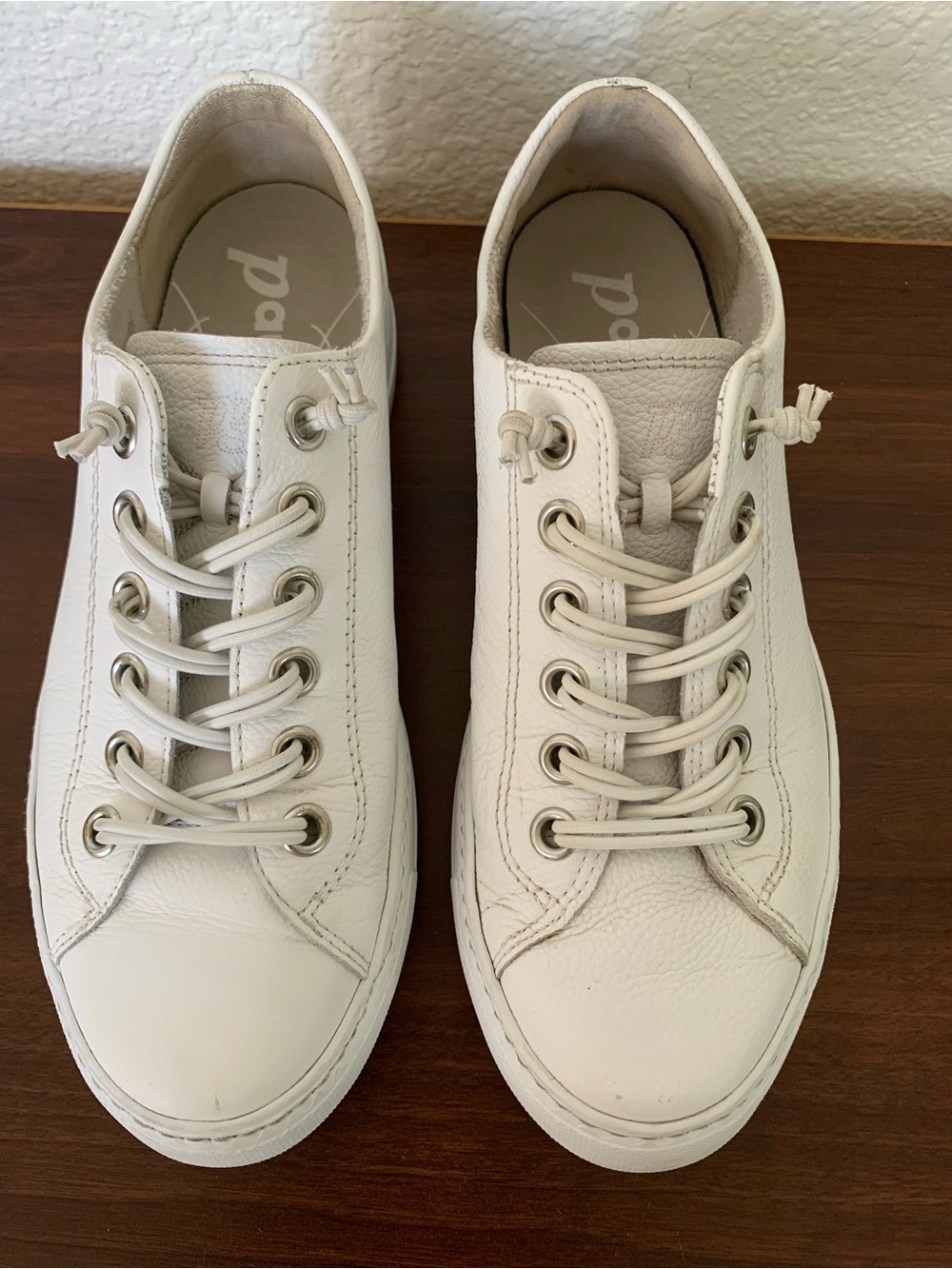 Paul Green Hadley Platform Sneaker Women 7.5 Leather White